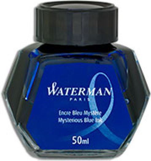 Waterman Fountain Pen Mysterious Blue Black 50 ml  Bottled Ink