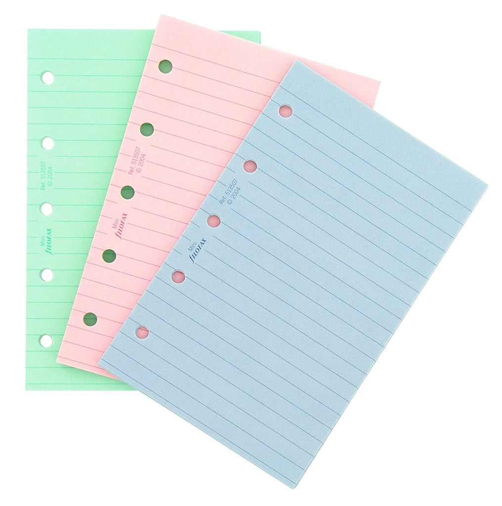 Filofax - Papers Ruled Notepaper - Fashion Colors - Mini Size