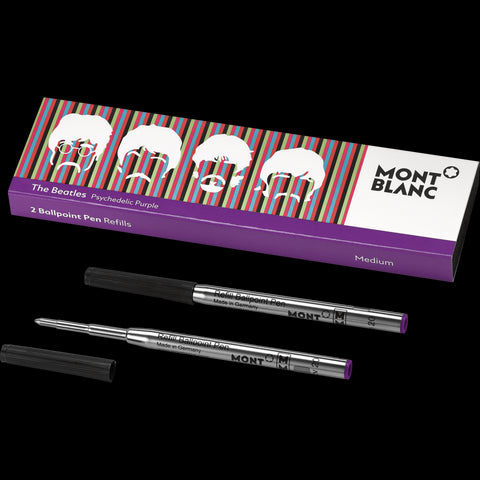 Montblanc- Ballpoint Refill- Beatles Psychedelic Purple Medium Point 2 Pack