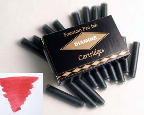 Diamine Refills Maroon Pack of 18  Fountain Pen Cartridge