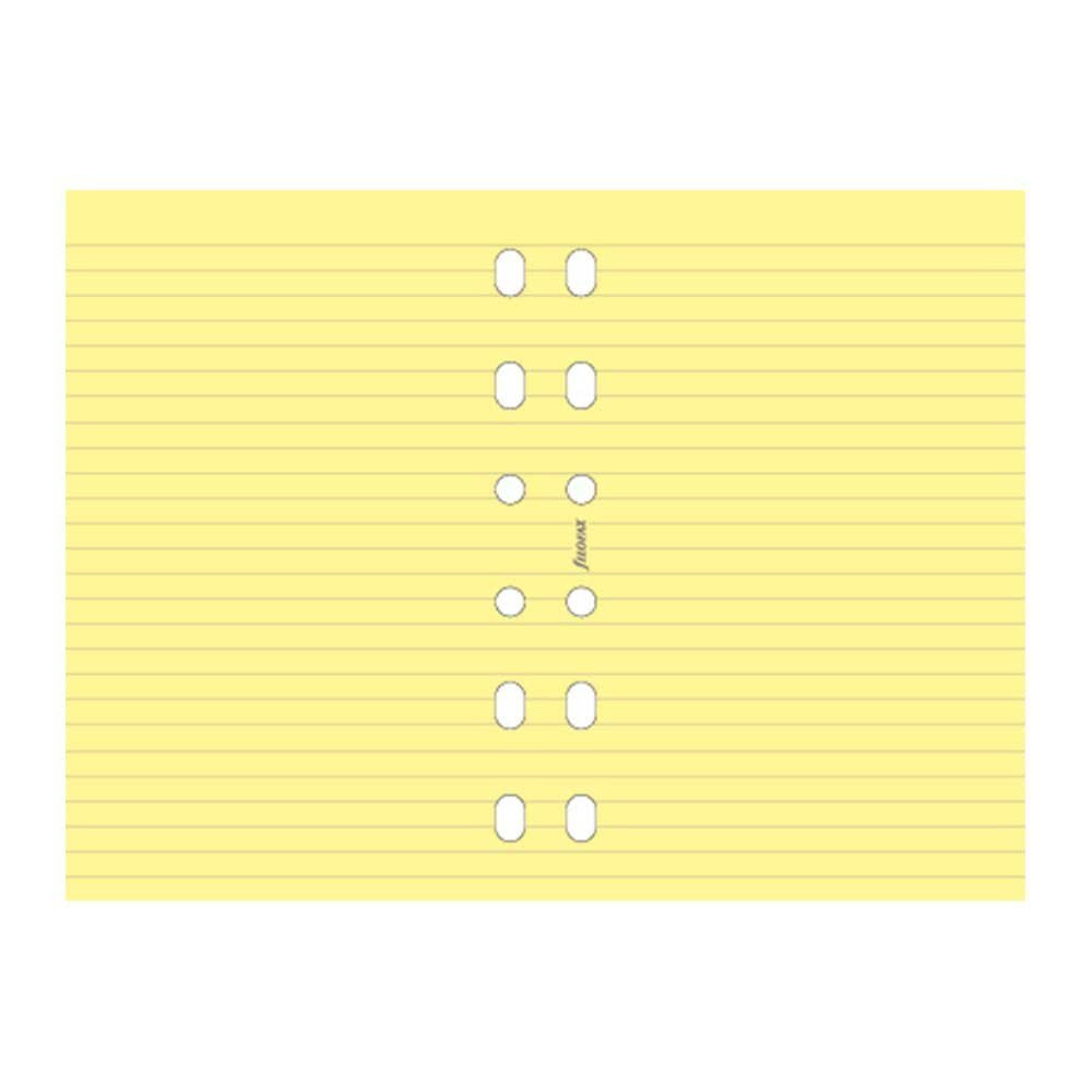 Filofax - Papers Ruled Notepaper - Yellow - Pocket Size