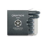 Caran D'ache - Fountain Pen Refills - Chromatics Cartridge - Cosmic Black Ink - 6 Pieces