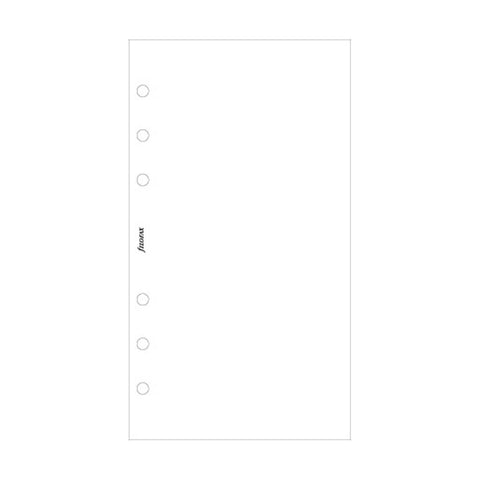 Filofax - Papers Plain Notepaper - White - Personal Size