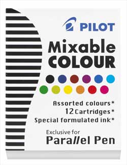 Pilot Refills Parallel - 12 Colors Assorted  Fountain Pen Cartridge