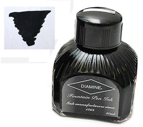 Diamine Refills Onyx Black  Bottled Ink 80mL