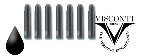 Visconti Refills Fountain Ink Cartridges - Black