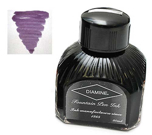 Diamine Refills Damson Purple  Bottled Ink 80mL