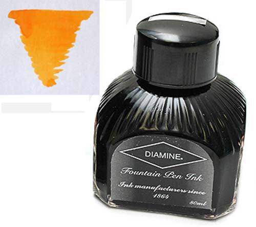 Diamine Refills Amber  Bottled Ink 80mL