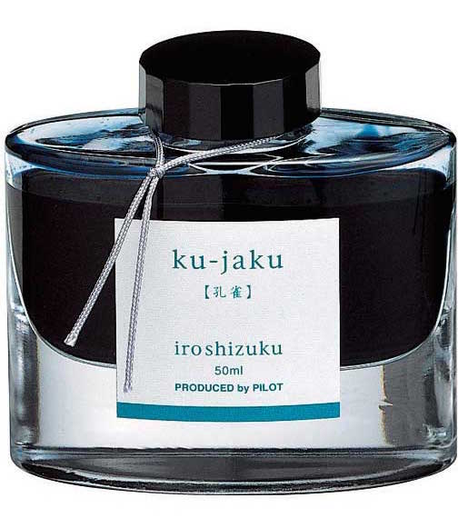Namiki Pilot Iroshizuku Bottled Ink - Ku-Jaku - Peacock - Deep Turquoise