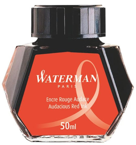 Waterman Fountain Pen Bottled Ink - Audacious Red