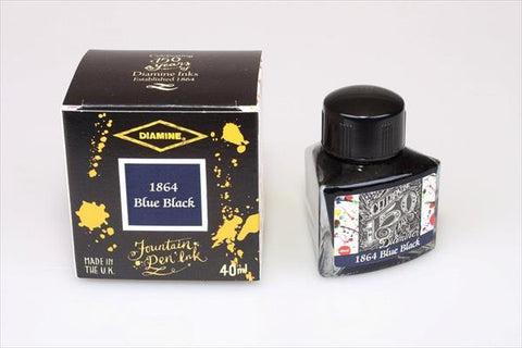 Diamine Refills 1864 Blue Black Bottled Ink 40mL