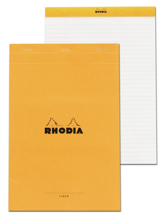 Rhodia Staplebound - Notepad - Orange - Lined - 8.25 x 12.5