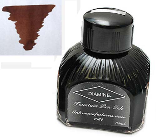 Diamine Refills Saddle Brown  Bottled Ink 80mL