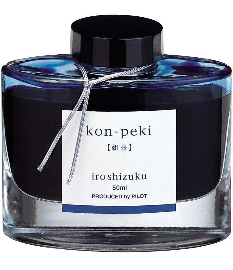 Namiki Pilot Iroshizuku Bottled Ink - Kon-Peki - Deep Blue - Cerulean Blue
