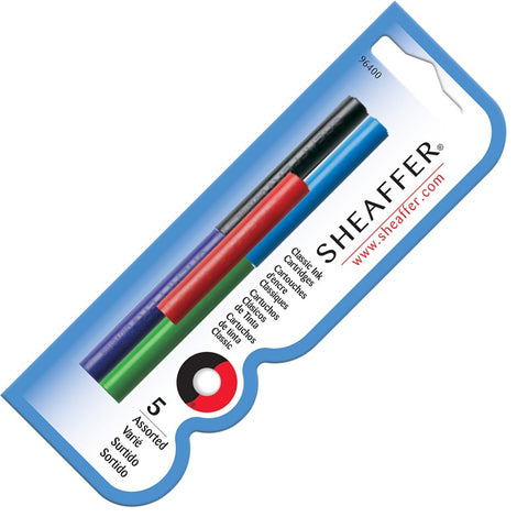 Sheaffer Multicolor Fountain Pen Refill (Pack of 5 Cartridges)