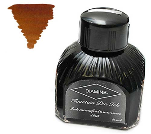 Diamine Refills Ochre  Bottled Ink 80mL