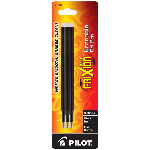 Pilot - Refills - FriXion Black - 3-Pack - Fine Point - Ballpoint Pen