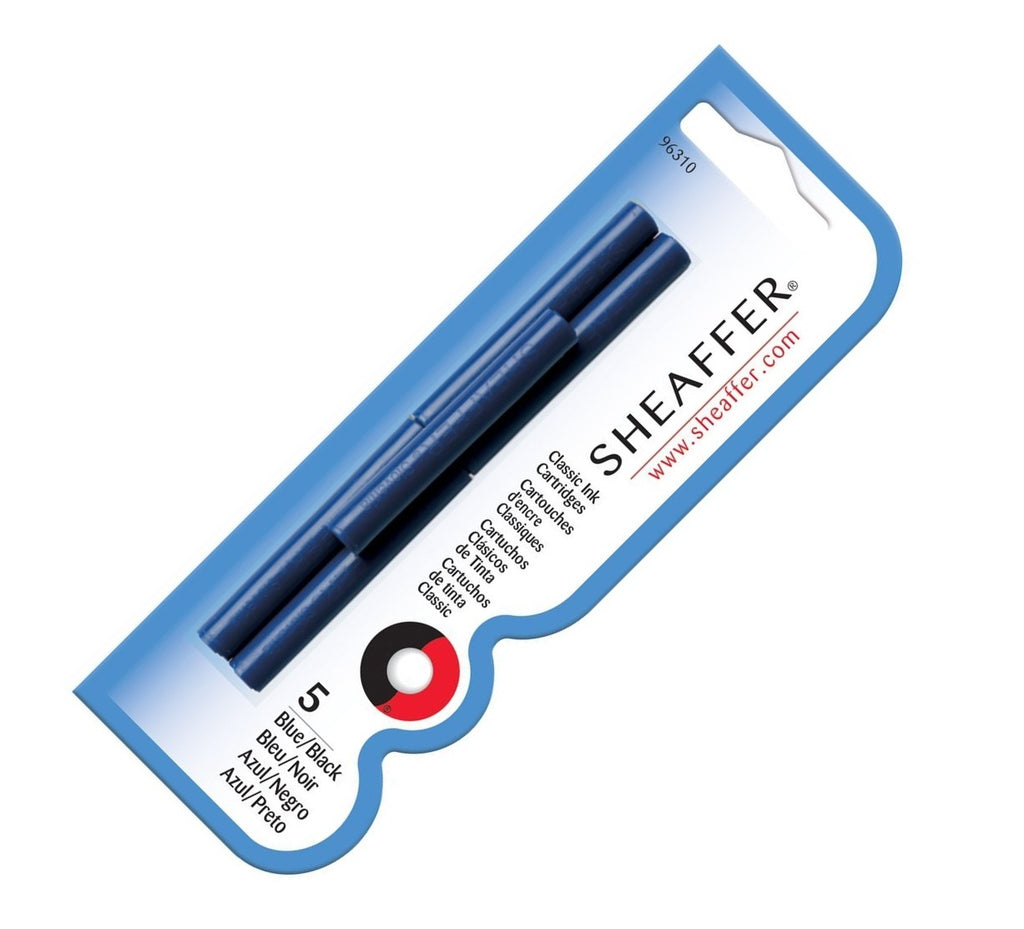 Sheaffer Blue-Black Fountain Pen Refill (Pack of 5 Cartridges)
