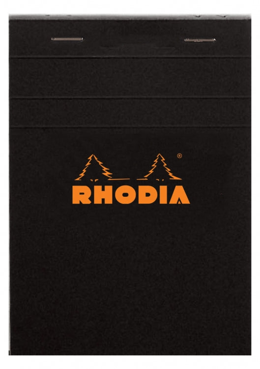Rhodia Staplebound - Notepad - Black - Lined with Margin - 6 x 8.25