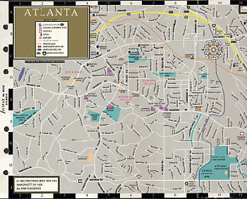 Filofax Papers Atlanta Map  Personal Size