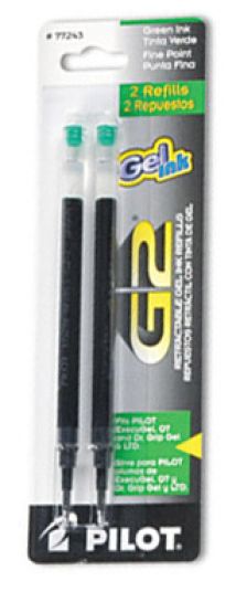 Pilot G2 - Refills - Green - Fine Point Gel Pen