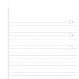 Filofax - Papers Ruled - White - Notepad - Personal Size