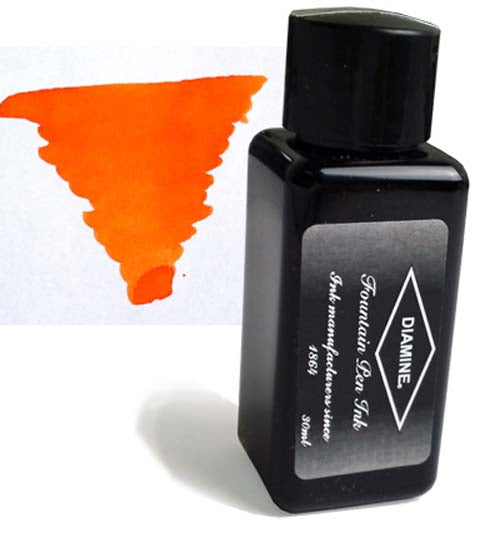 Diamine Refills Blaze Orange 30mL  Bottled Ink
