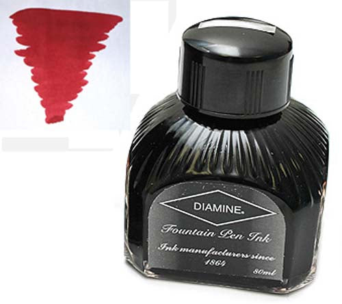 Diamine Refills Crimson  Bottled Ink 80mL