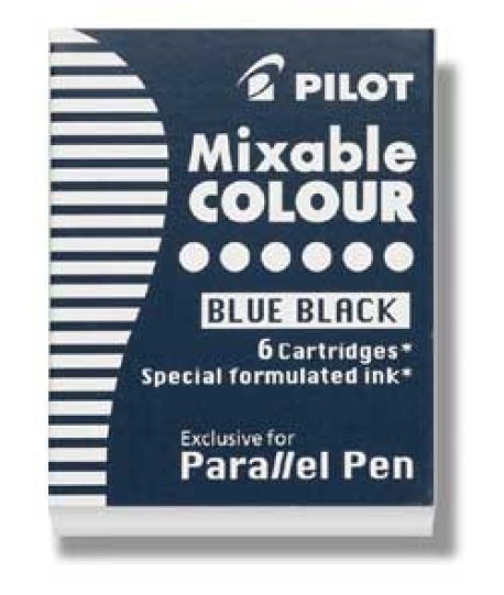 Pilot Refills Parallel - Blue-Black 6 Pack  Fountain Pen Cartridge