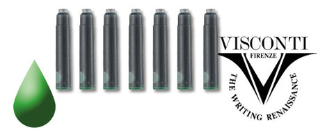 Visconti Refills Fountain Ink Cartridges - Green