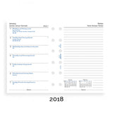 Filofax - Paper Refills - Pocket - Week Per Page - 4 Languages & Notes 2018