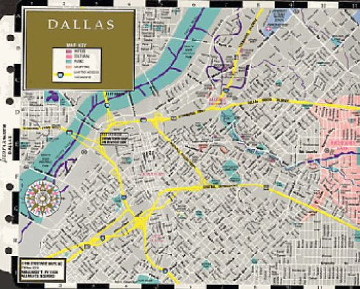 Filofax - Papers - Dallas Map - Personal Size