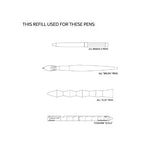 Acme Refills - Black Easy Flow 9000 Ballpoint Pen Refill