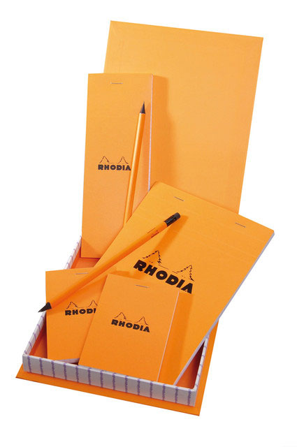 RHODIA RHODIA BOX ESSENTIAL (4  PADS + 2 PENCILS)