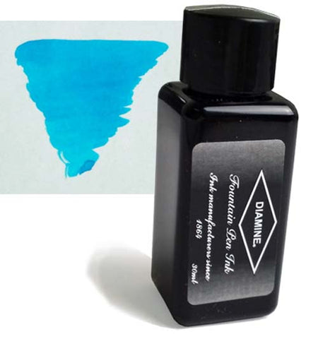 Diamine Refills Aqua Blue 30mL  Bottled Ink