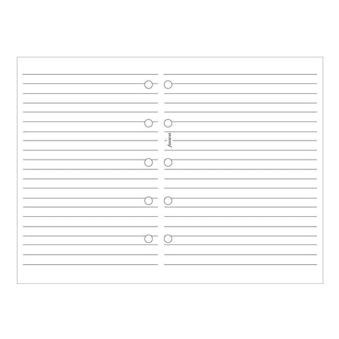 Filofax  -Papers Ruled Notepaper - White - Mini Size
