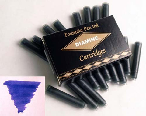 Diamine Refills Imperial Blue / Pack of 18  Fountain Pen Cartridge