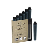 Parker Refills Black Mini Fountain Pen Cartridge - Pack of 6