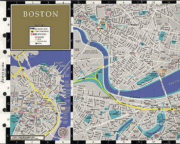 Filofax Papers Boston Map  Personal Size