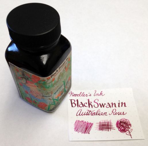 Noodler's Ink Refills Black Swan in Australian Roses  Bottled Ink