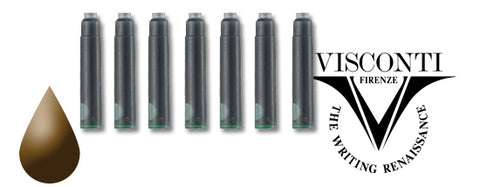 Visconti Refills Fountain Ink Cartridges - Brown