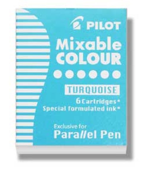 Pilot Refills Parallel - Turquoise 6 Pack  Fountain Pen Cartridge