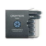 Caran D'ache - Fountain Pen Refills - Chromatics Cartridge - Magnetic Blue Ink - 6 Pieces