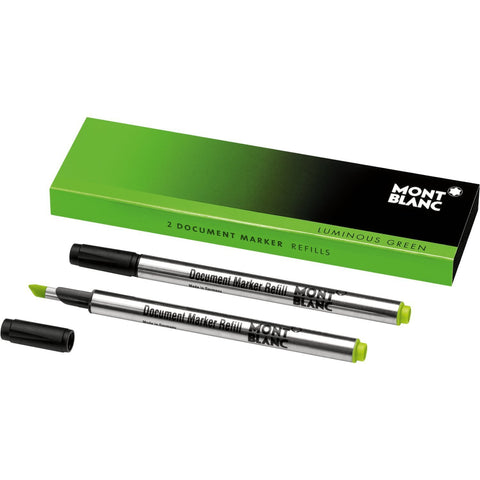 Montblanc Refills Luminous Green Document Marker 2-Pack  Rollerball Pen