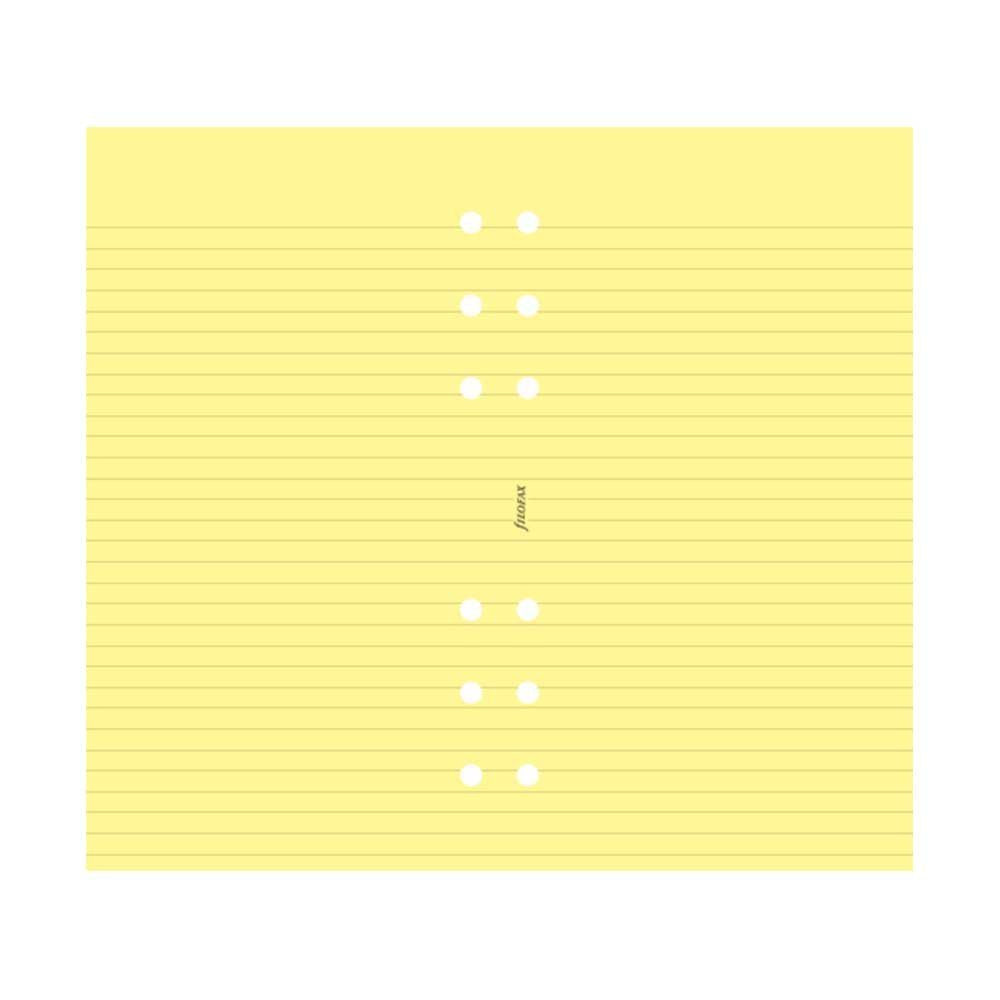 Filofax - Papers Ruled Notepaper - Yellow - Personal Size