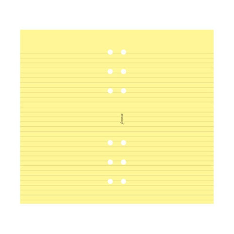Filofax - Papers Ruled Notepaper - Yellow - Personal Size