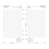 Filofax Day per Page English 2018 Personal / Compact Size Calendar Refill
