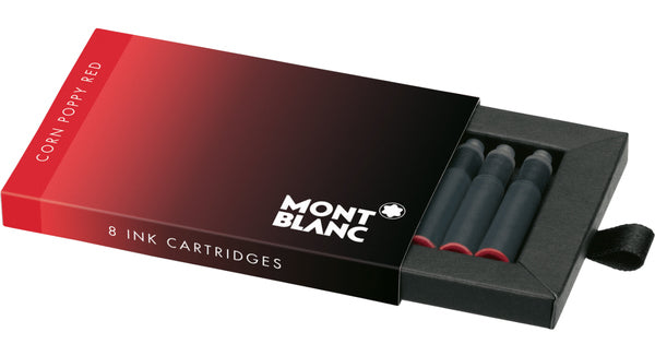 Montblanc Refills Poppy Red 8 per package Fountain Pen Cartridge
