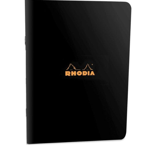 RHODIA NOTEBKS STAPLE BND LINED BLACK 6 X8 1-4