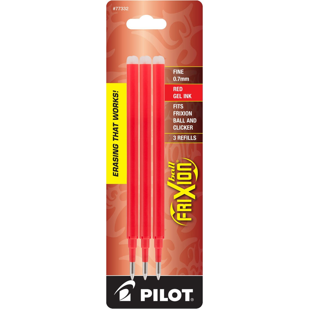 Pilot - Refills - FriXion Red - 3-Pack - Fine Point - Ballpoint Pen